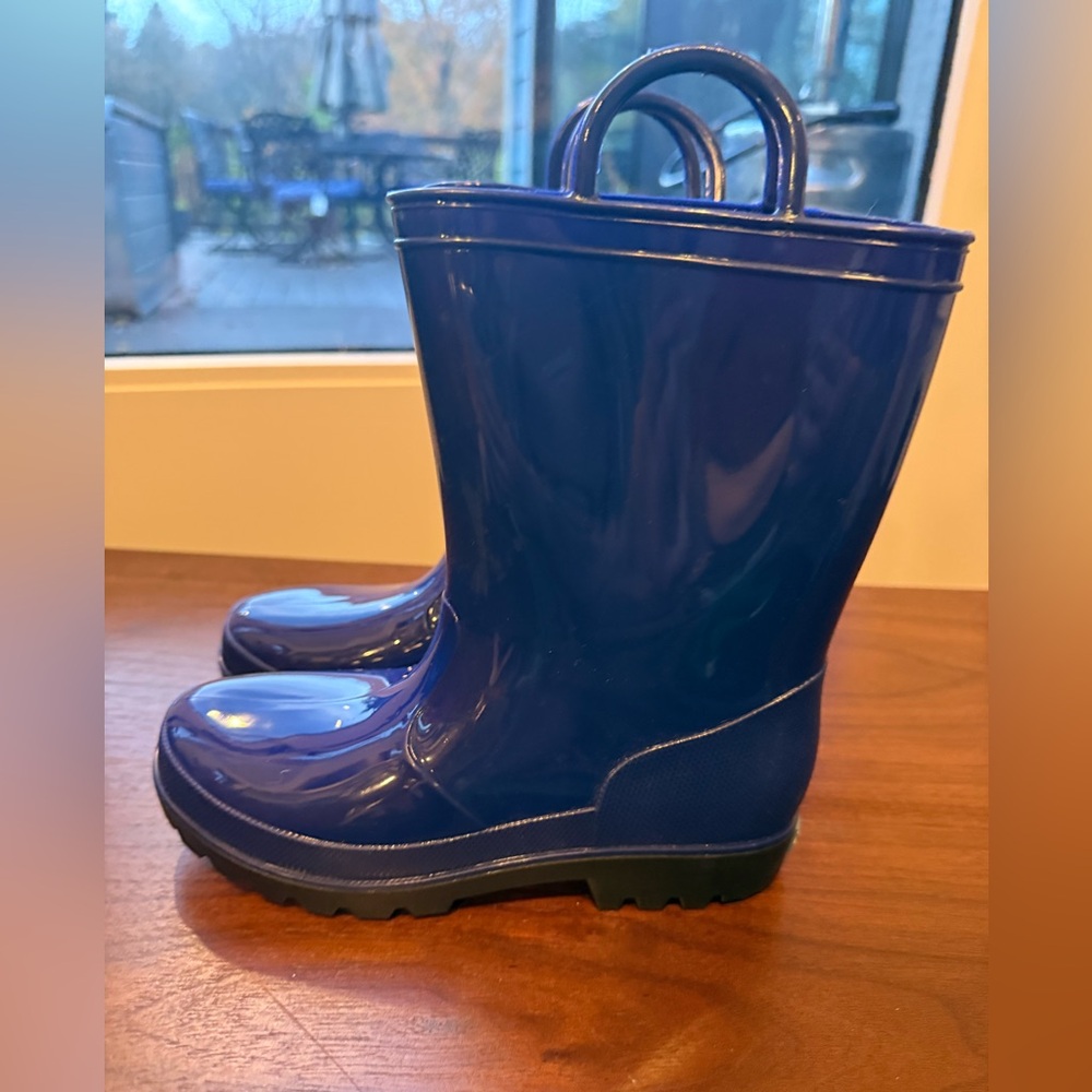 Zoogs Pull on rain boots, blue size 1